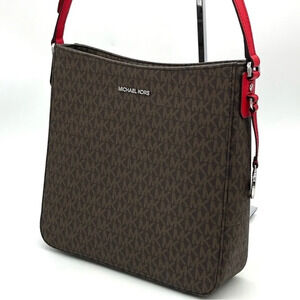 Michael Kors Large Messenger Crossbody Bag Brown/Red